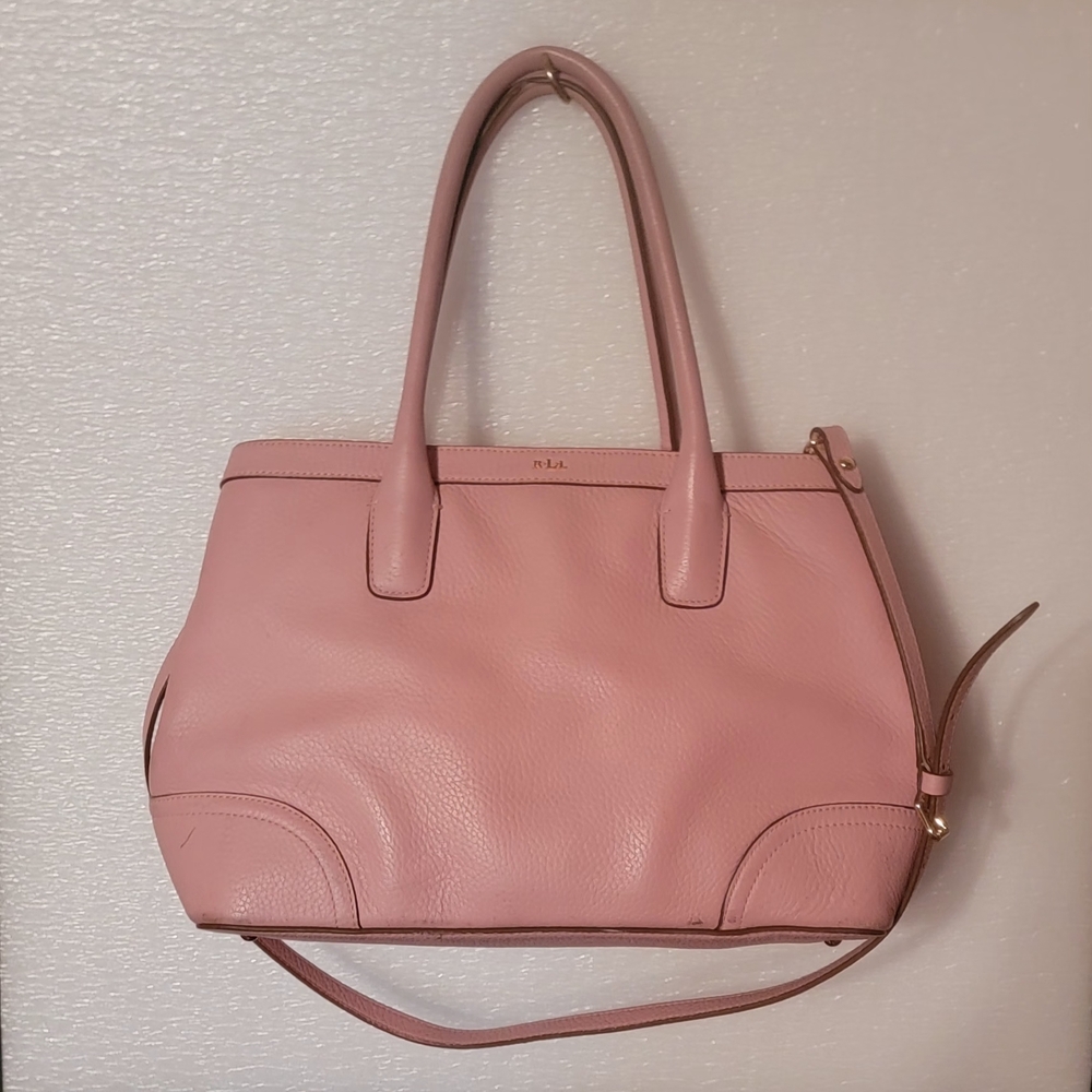 VINTAGE RALPH LAUREN  FAIRFIELD CITY Pink Leather Women's Bag